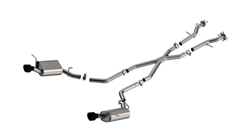 Borla 11-25 Dodge Durango 3.6L V6/5.7L V8 2+4WD S-Type Catback Exhaust - 4.5in Ceramic Black Tips - 140449CB