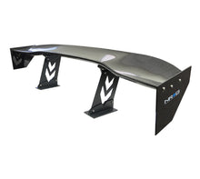 Load image into Gallery viewer, NRG Carbon Fiber Spoiler - Universal (59in.) NRG Logo Large End Plates - CARB-A590NRG