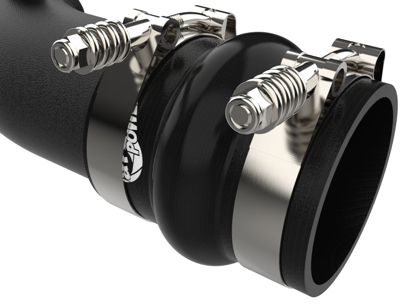 aFe 23-24 Ford F250/F350 Super Duty V8-6.7L BladeRunner 3 In. Aluminum Hot Charge Pipe- BLK - 46-20688-B