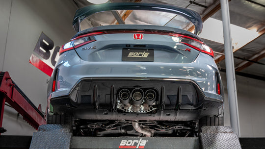 Borla 2023 Honda Civic Type R MT ATAK Catback Exhaust w/ 4in Black Anodized Carbon Fiber Tips - 140927CFBA