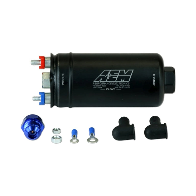 AEM 400LPH High Pressure Fuel Pump -6AN Female Out, -10AN Female In - 50-1005