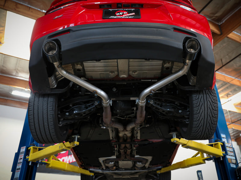 aFe POWER MACH Force-Xp 2.5in Axle-Back Exhaust System 16-20 Chevy Camaro SS V8 6.2L - Carbon Fiber - 49-44118-C