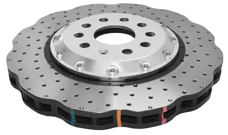 DBA 15-20 Volkswagen Golf R 3.6L Front 5000 Series Cross Drilled Rotor w/Silver Hat - DBA52830WSLVXD