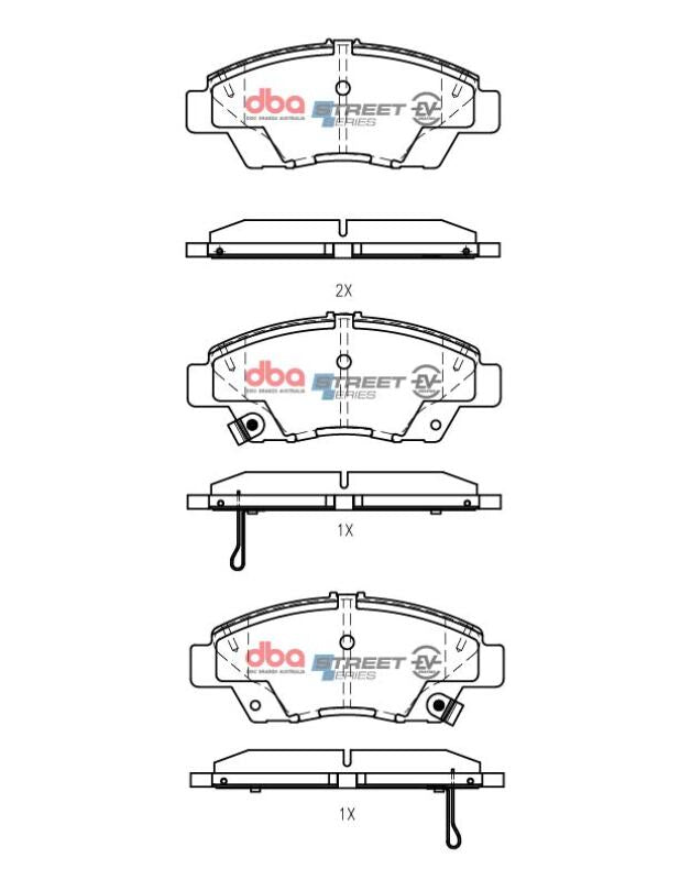 DBA 11-15 Honda CR-Z Front SSEV Street Series Brake Pads - DB1991SSEV