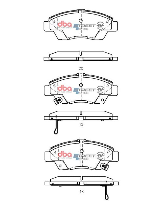 DBA 11-15 Honda CR-Z Front SSEV Street Series Brake Pads - DB1991SSEV