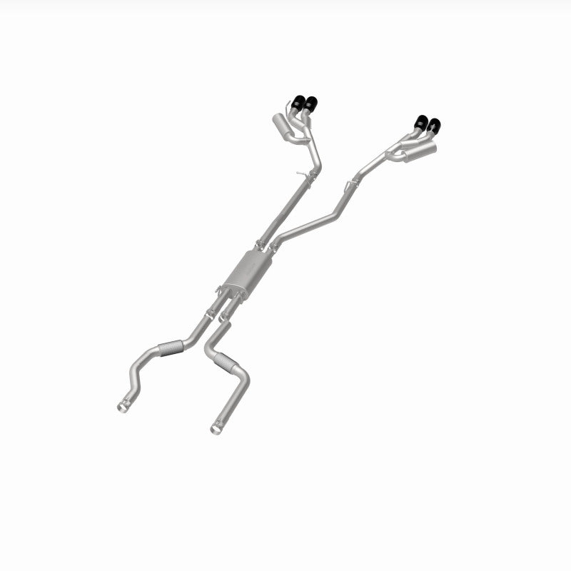 MagnaFlow 20-21 Ford Explorer 3.0L V6 Dual Exit Quad Black Chrome Tip Street Series Cat-Back Exhaust - 19515