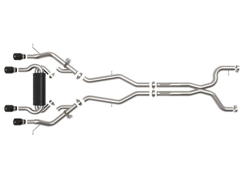 aFe MACHForce XP Exhausts Cat-Back SS 21 BMW M2 Competition L6-3.0L w/Black Tips - 49-36351-B