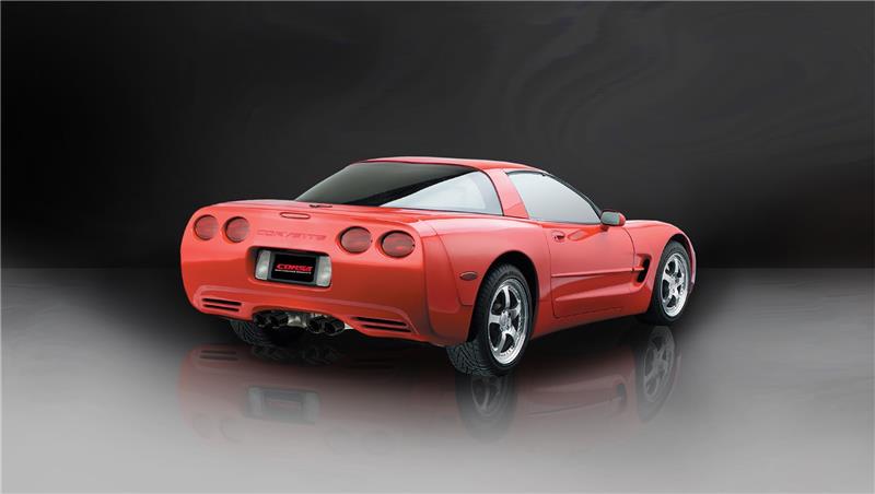 Corsa 1997-2004 Chevrolet Corvette C5 Z06 5.7L V8 Black Xtreme Cat-Back + XO Exhaust - 14114BLK