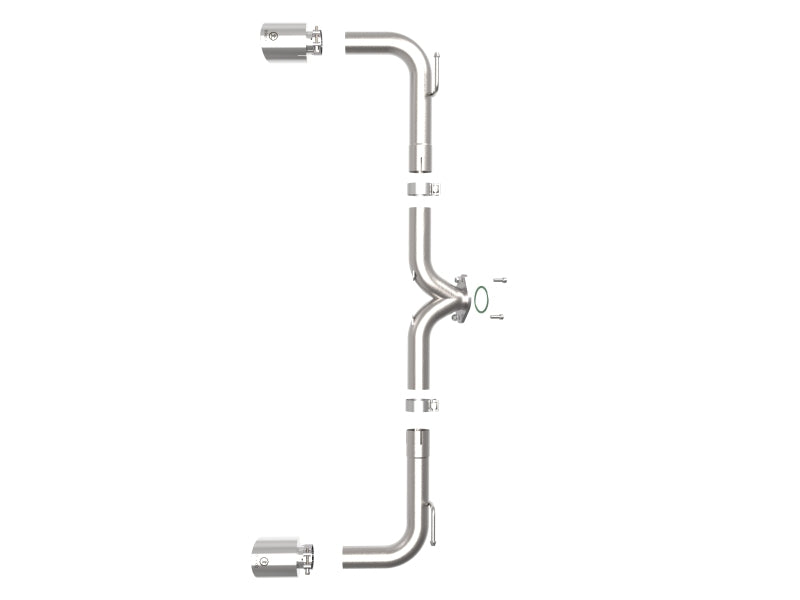 aFe Takeda 2-1/2in 304 SS Axle-Back Exhaust w/ Polished Tips 14-18 Mazda 3 L4 2.0L/2.5L - 49-37014-P