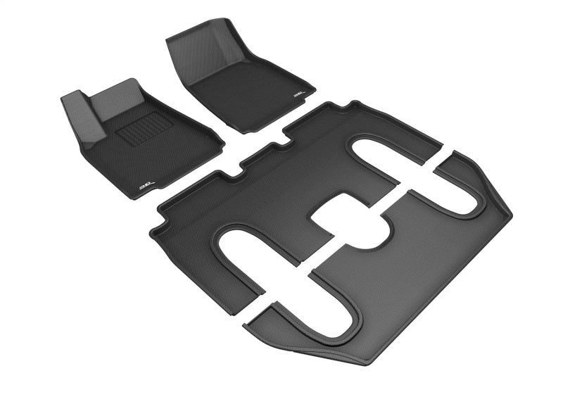 3D MAXpider 16-19 Tesla Model X 6-Seat w/ Center Console Kagu Black Full Set - L1TL00901509