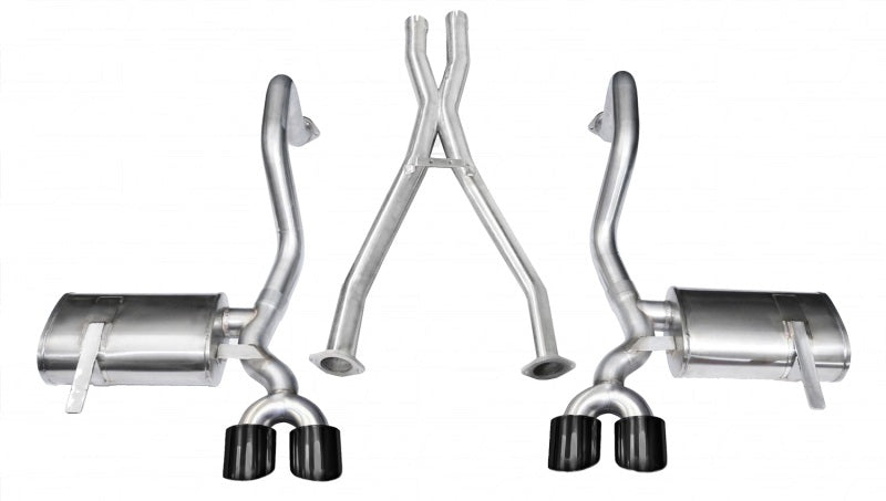 Corsa 1997-2004 Chevrolet Corvette C5 Z06 5.7L V8 Black Xtreme Cat-Back + XO Exhaust - 14962BLK