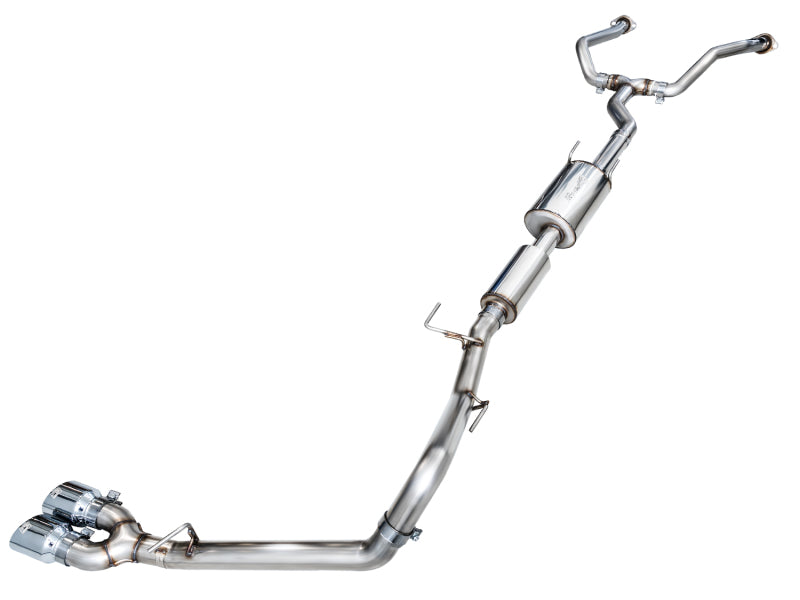 AWE Tuning 0FG Exhaust for 3rd Gen Toyota Tundra - Dual Chrome Silver Tips - 3015-32063