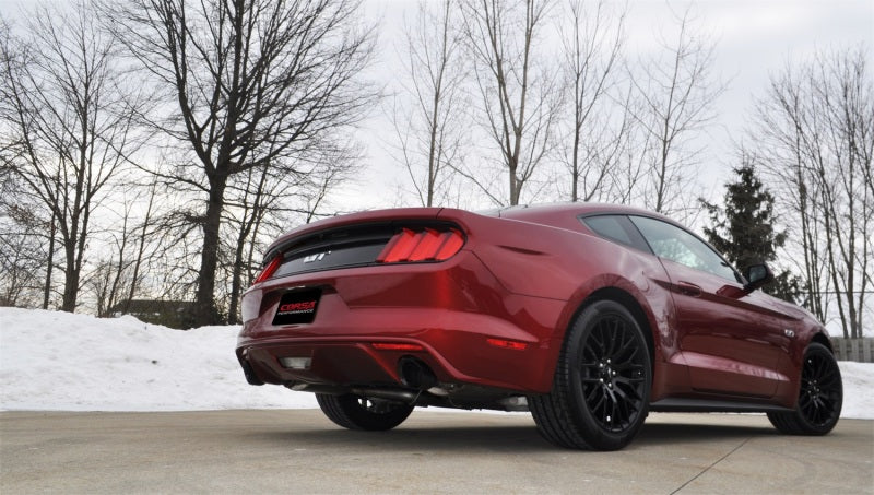 Corsa 2015-2017 Ford Mustang GT Fastback 5.0 3in Xtreme Cat Back Exhaust w/ Dual Black 4.5in Tips - 14328BLK