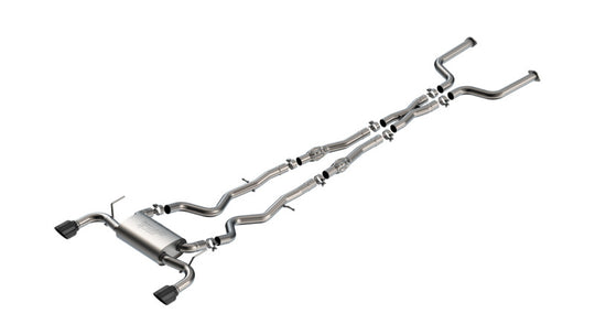 Borla 16-24 Infinity Q50 (Auto V6) S Type Cat Back - Black Chrome Tip - 140977BC