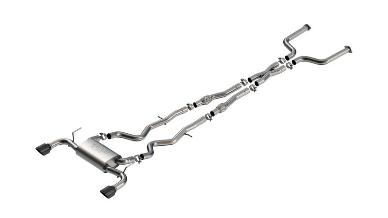 Borla 16-24 Infinity Q50 (Auto V6) S Type Cat Back - Black Chrome Tip - 140977BC