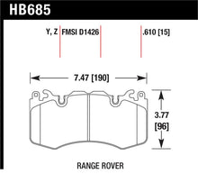 Load image into Gallery viewer, Hawk 10-11 Range Rover/Range Rover Sport Supercharged Performance Ceramic Street Front Brake Pads - HB685Z.610