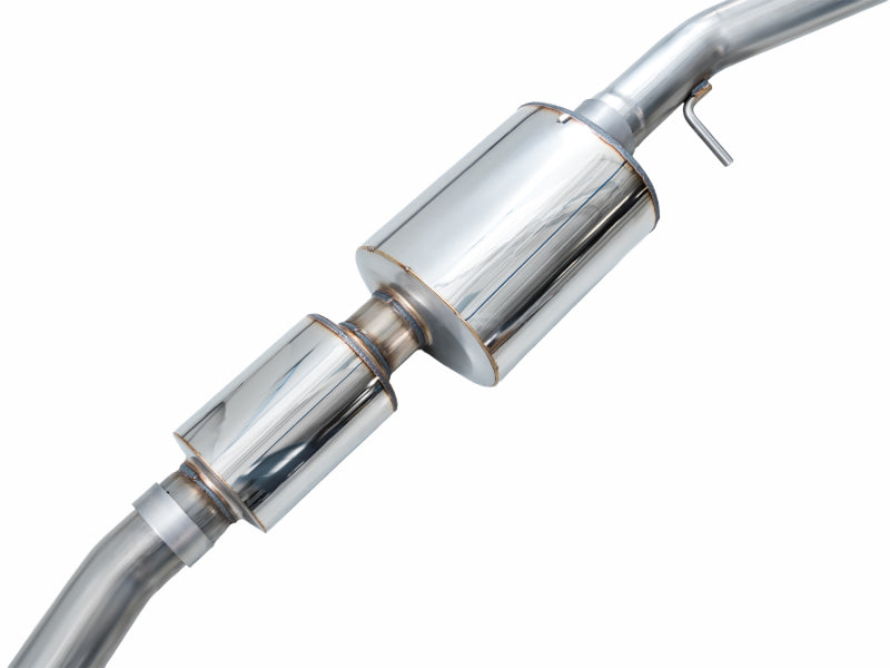 AWE Tuning 2021+ GMC Tahoe/Yukon 5.3L 0FG Split Rear Exit Catback Exhaust - Quad Chrome Silver Tips - 3015-42006