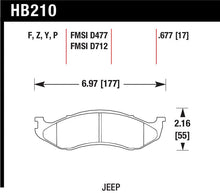 Load image into Gallery viewer, Hawk Performance Ceramic Street Brake Pads - HB210Z.677