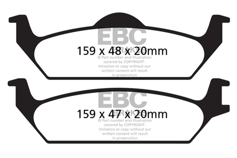 EBC 03-04 Dodge Dakota 2WD 3.9 Greenstuff Rear Brake Pads - DP61648