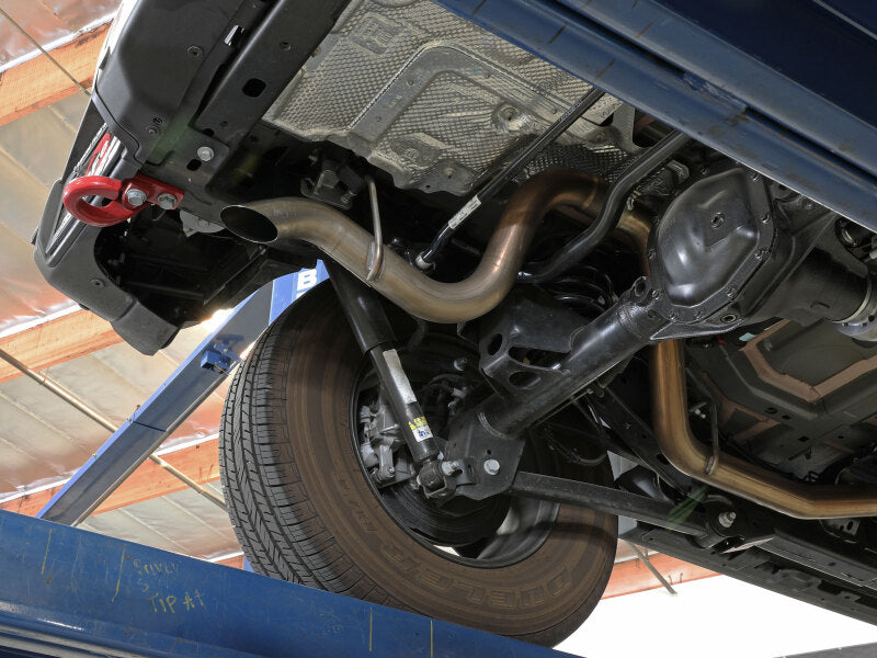 aFe MACH Force-Xp Axle-Back Exhaust System w/No Tip 18-20 Jeep Wrangler L4-2.0T / V6-3.6L - 49-48070-1