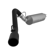 Load image into Gallery viewer, MBRP 97-99 Jeep Wrangler (TJ) Inline-4 2.5L, Inline-6 4.0L 2 1/2in Cat Back Single Side Black Coated - S5512BLK