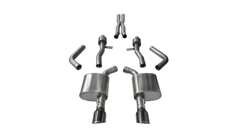 Corsa 2015-2023 Dodge Charger SRT / Scat Pack / R/T 6.4L Black Sport Cat-Back Exhaust - 14995BLK