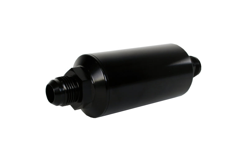 Aeromotive In-Line Filter - AN -10 size Male - 10 Micron Microglass Element - Bright-Dip Black - 12385