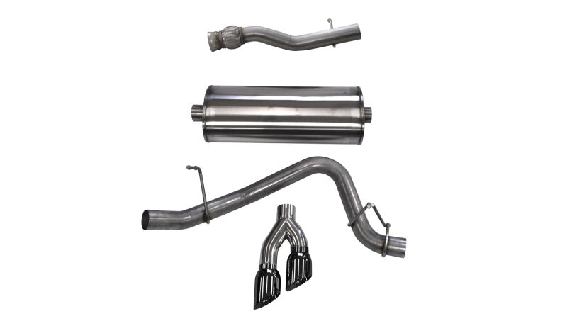 Corsa 2015-2020 GMC Yukon Denali XL 6.2L V8 3in Cat-Back Single Side Exit Twin 4in Black Tips - 14749BLK