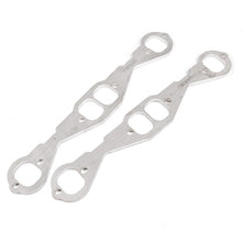 Load image into Gallery viewer, Stainless Works Small Block Chevy Squared Oval Port Header 304SS Exhaust Flanges 1-7/8in Primaries - HFSBCSQ1875