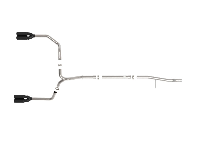 aFe Vulcan Series 3in 304SS DPF-Back 20-21 GM Trucks L6-3.0L (td) LM2 - Dual Black Tip - 49-34130-B