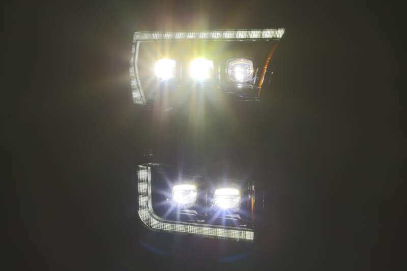 AlphaRex 17-20 Ford Raptor NOVA LED Proj Headlights Plank Style Matte Black w/Activ Light/Seq Signal - 880152