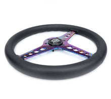 Load image into Gallery viewer, NRG Light Weight Gaming Steering Wheel - Driftz 350mm 3 NeoChrome Spokes Perforated Leather - ST-034MC-PR