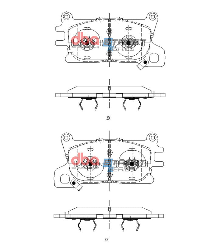 DBA 2021+ Genesis GV80 Street Series Rear Brake Pads - DB15141SS