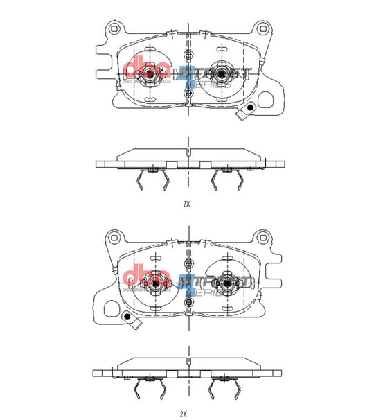 DBA 2021+ Genesis GV80 Street Series Rear Brake Pads - DB15141SS