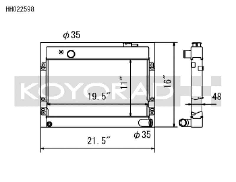 Koyo 68-73 Datsun 510 1.6L (MT) Radiator - HH022598