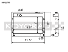 Load image into Gallery viewer, Koyo 68-73 Datsun 510 1.6L (MT) Radiator - HH022598