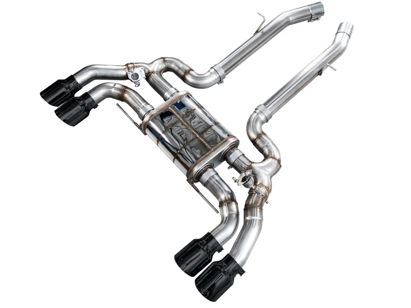 AWE Tuning 20-25 BMW X3 M/M Comp (F97) AWD SwitchPath Axle-Back Exhaust - Diamond Black Tips - 3025-43301