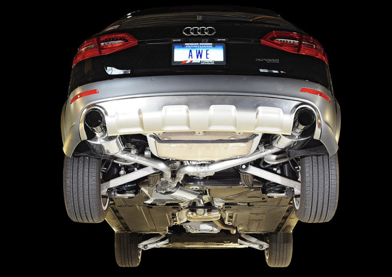AWE Tuning Audi B8.5 All Road Touring Edition Exhaust - Dual Outlet Polished Silver Tips - 3015-32016