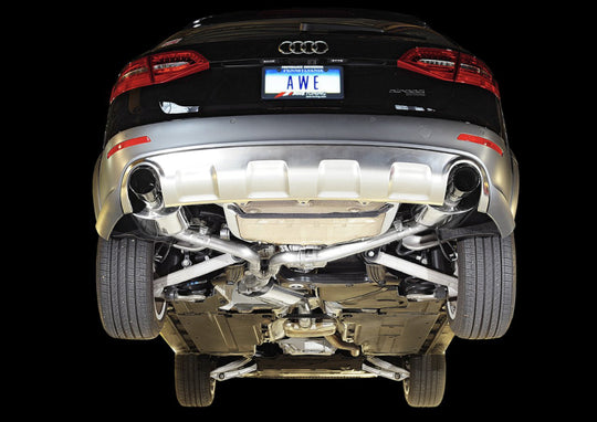 AWE Tuning Audi B8.5 All Road Touring Edition Exhaust - Dual Outlet Polished Silver Tips - 3015-32016