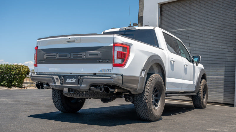 Borla 21-23 Ford Raptor 3in Tail Pipe Kit 4.5in Tip - Black Chrome - 60727BC
