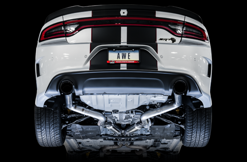 AWE Tuning 2017+ Dodge Charger 5.7L Track Edition Exhaust - Diamond Black Tips - 3015-33134