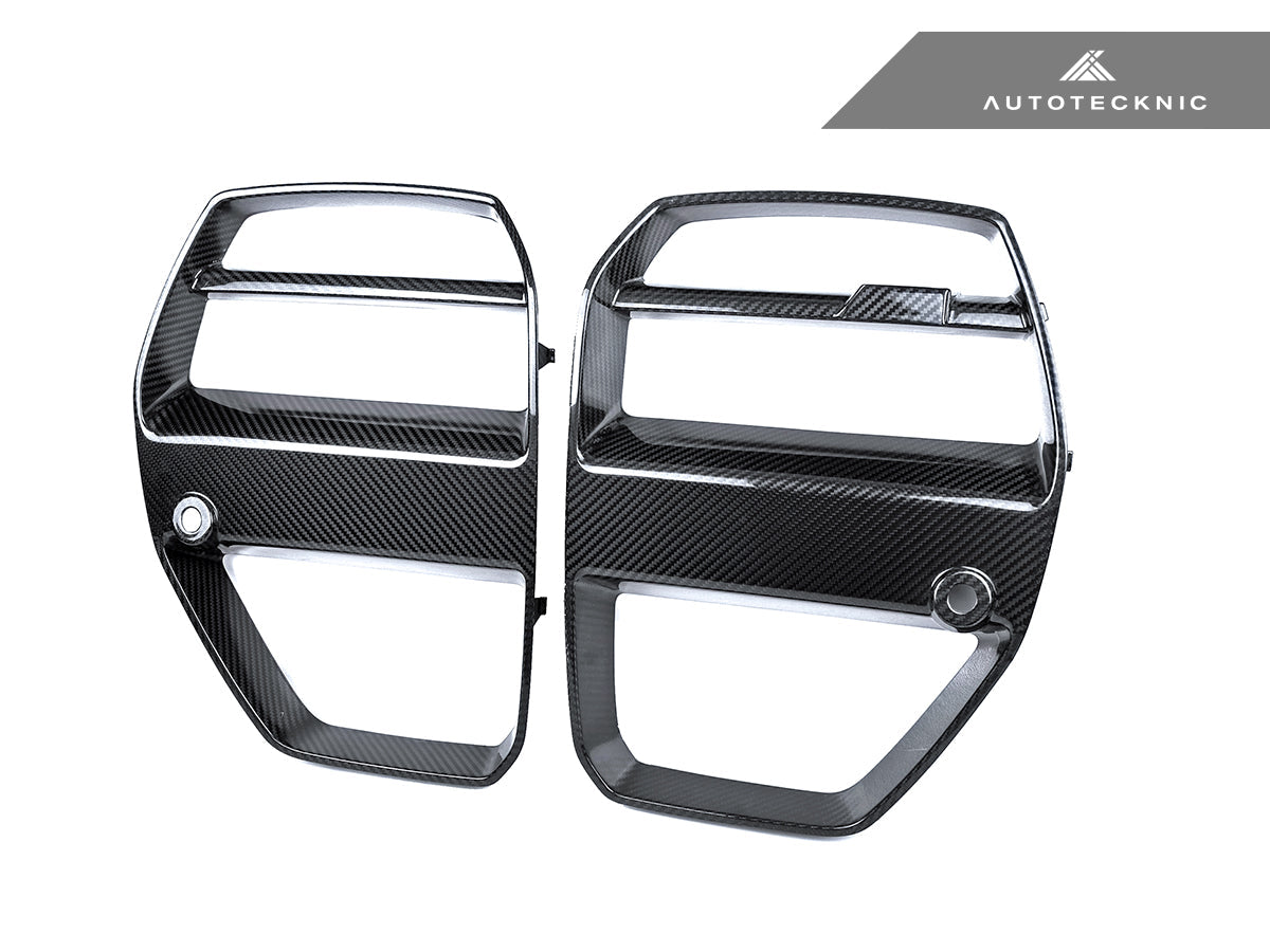 AutoTecknic Dry Carbon Motorsport V1 Front Grille Set - BMW G80 M3 | G82/ G83 M4