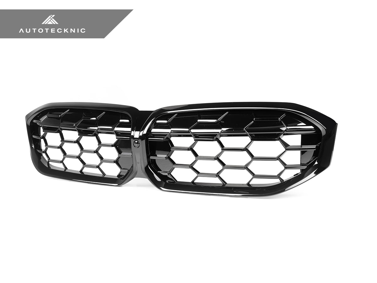 AutoTecknic Gloss Black Honeycomb Front Grille - BMW G20 3-Series LCI
