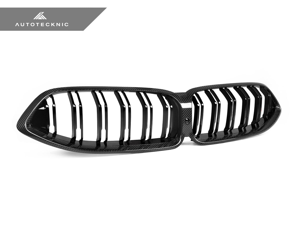 AutoTecknic Dry Carbon Dual-Slats Front Grille - BMW G14/ G15/ G16 8-Series