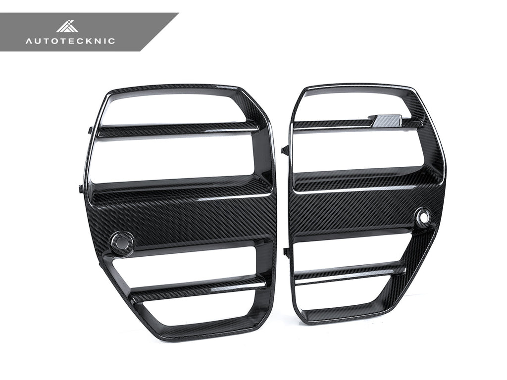 AutoTecknic Dry Carbon Podium V1 Front Grille Set - BMW G80 M3 | G82/ G83 M4