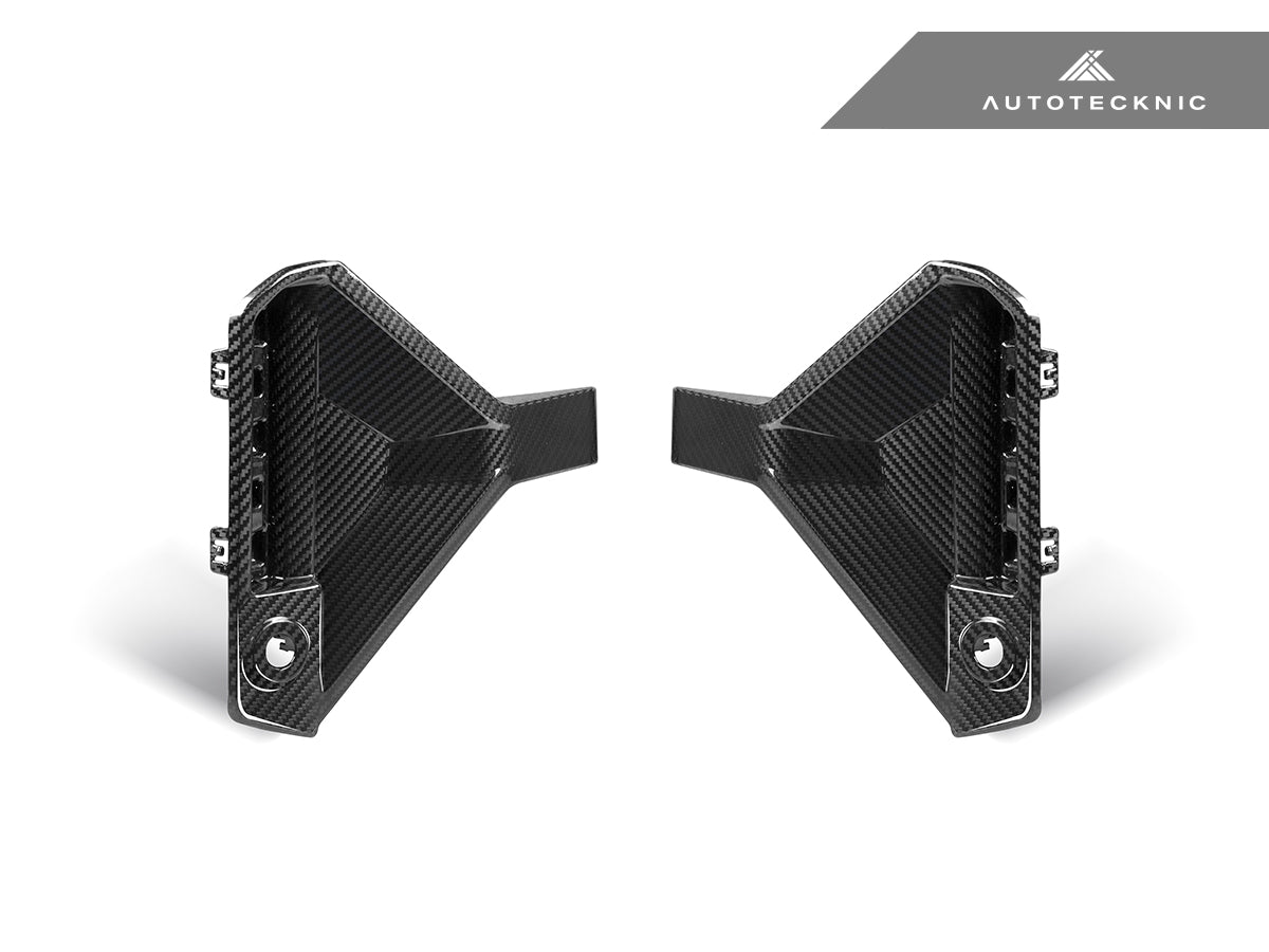 AutoTecknic Dry Carbon Rear Bumper Reflector Trim Set - BMW G87 M2