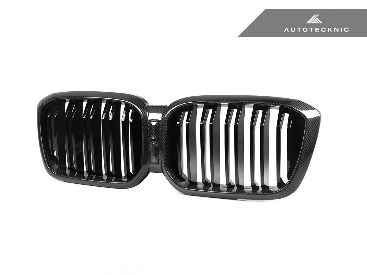 AutoTecknic Dry Carbon Fiber Dual-Slats Front Grille Set - BMW G01 X3 LCI | G02 X4 LCI