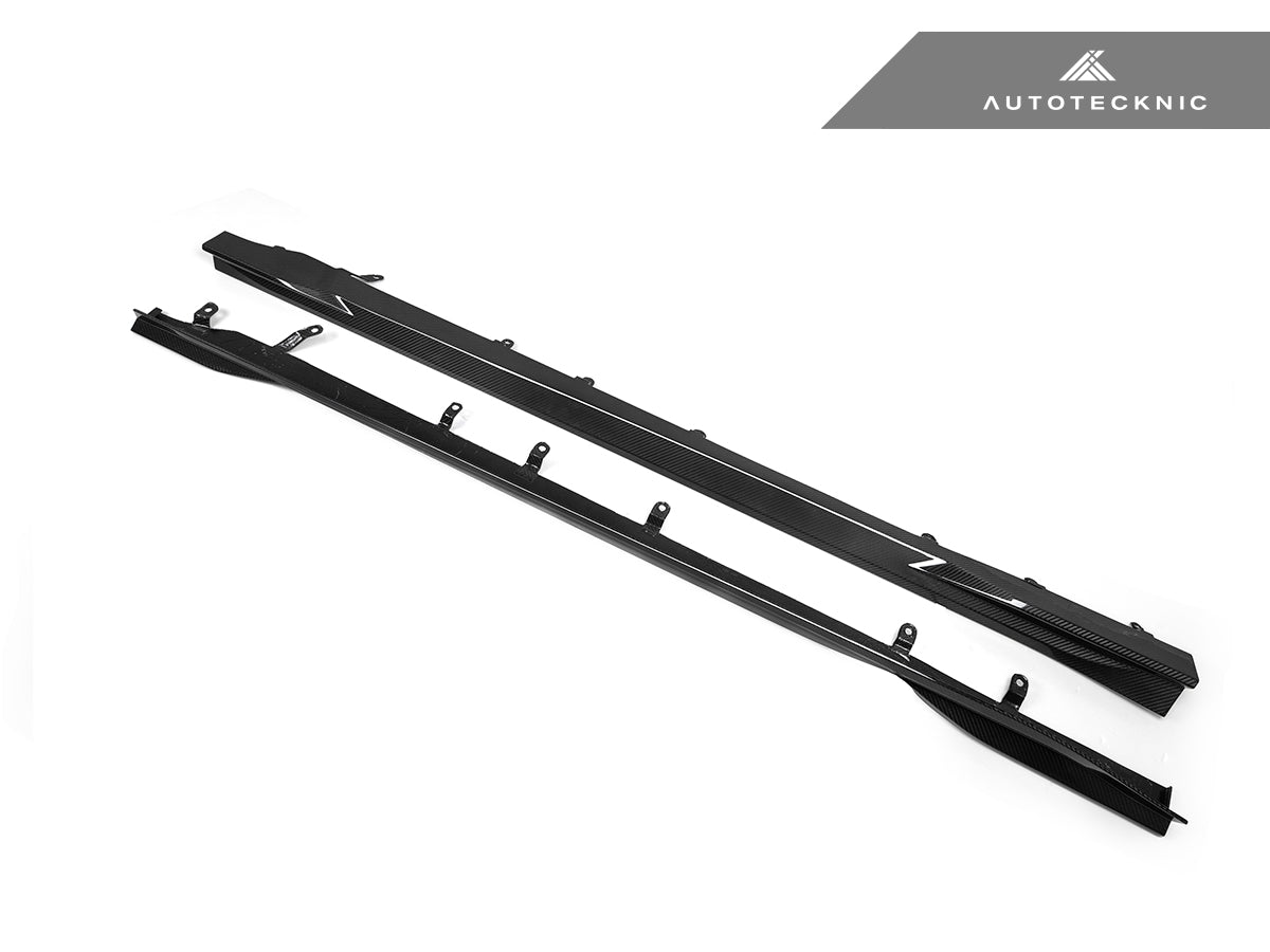 AutoTecknic Dry Carbon Fiber Side Skirt Extension Set - BMW G87 M2