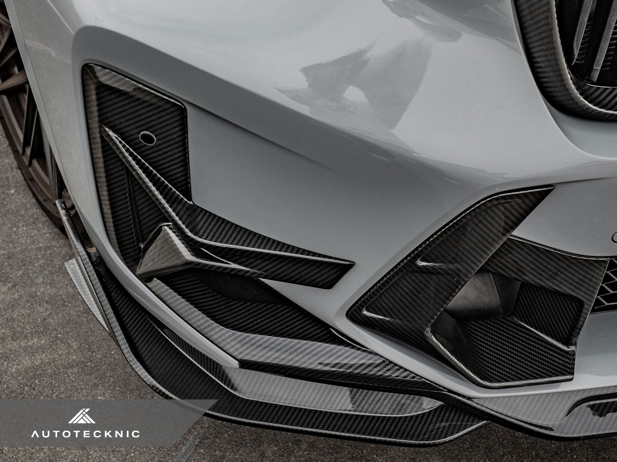 AutoTecknic Dry Carbon Front Bumper Trim Set - BMW F97 X3M LCI | F98 X4M LCI