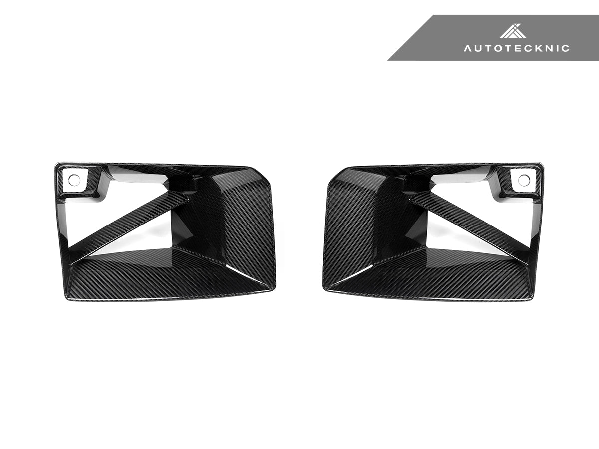 AutoTecknic Dry Carbon Front Bumper Lower Vent Set - BMW G87 M2